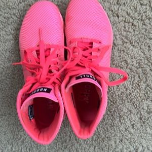 No Bull pink hi top trainers size 8
